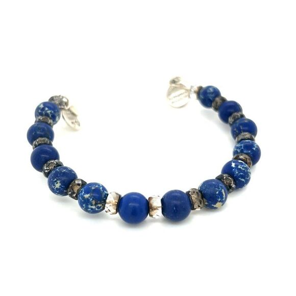Alex and Ani Blue Bead Bracelet - Picture 1 of 3